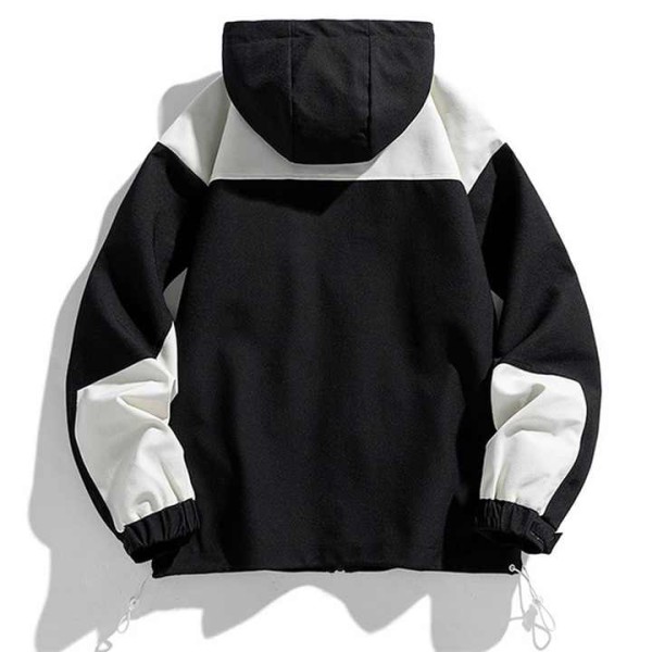 Feature Men's Hoodie Jacket Fashion Windproof Zipper Windbreaker Coats
